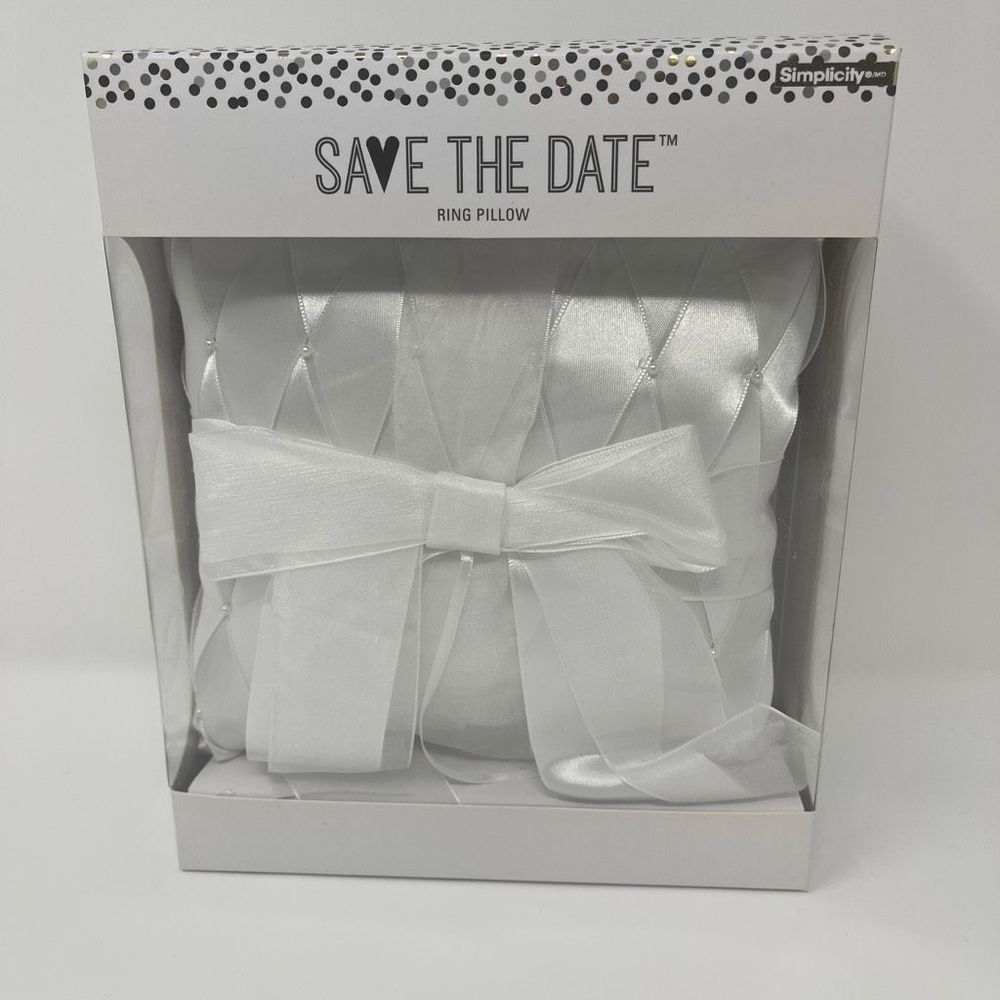 Wedding Ring Pillow White USA Seller Quick Ship